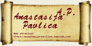 Anastasija Pavlica vizit kartica